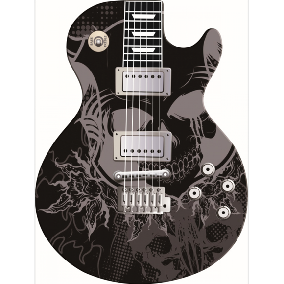 Creative Alien Guitar Mouse Pad Computer Notebook Keyboard Desk Pad Personality Play Road Rubber New Fashion Pad(Dark guitar)