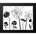 thumbnail image 2 of Greene, Taylor 18x15 Black Modern Framed Museum Art Print Titled - BLACK AND WHITE FLOWERS II, 2 of 5