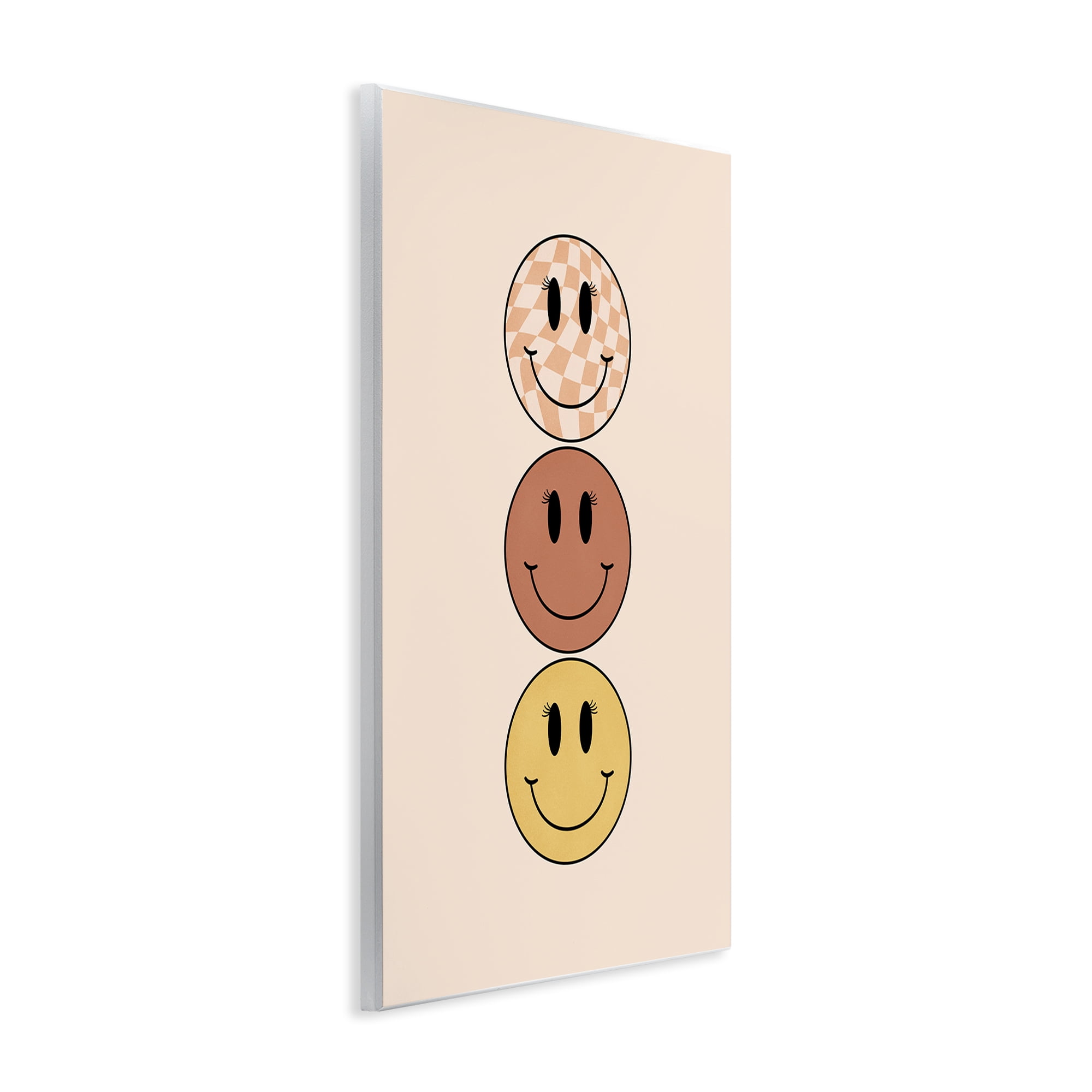 Stupell Industries Retro Smileys Trio Novelty Painting Unframed Art Print Wall Art, 10 x 15