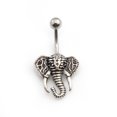 thumbnail image 1 of Belly Button Ring with Elephant Design 14G Surgical Steel, 1 of 3