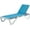 1 Pack Aqua W/O Table, variant on Kozyard Patio Chaise Lounge Chair - Full Flat Alumium & Resin Legs, Outdoor Reclining Adjustable Chair for Sunbathing, Beach, Patio, Lounge Set or Patio Table (2 Pack NavyBlue W/ Table)