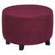 thumbnail image 2 of Funda protectora elástica para reposapiés de sofá bajo, redonda, de 18,9 a 21,65 pulgadas, para decoración del hogar Vino rojo, 2 of 8