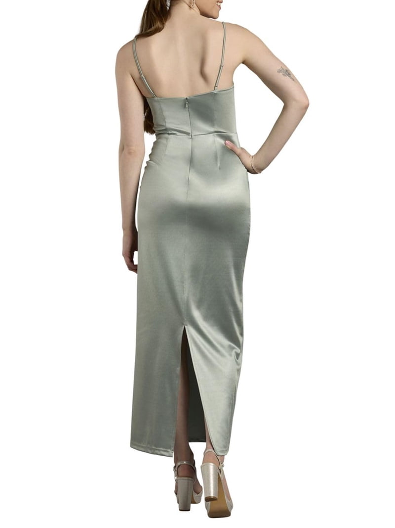 david's bridal midi dress David's Bridal White Midi A-Line Dress Size 16 V-Neck Short Sleeves Keyhole Back