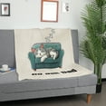 thumbnail image 3 of Qiushi Mom is Resting Go Ask Dad Throws Blanket, 60in x 50in, 3 of 9