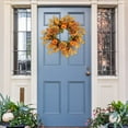 thumbnail image 2 of 18in Fall Wreaths for Front Door, Fall Decorations for Home, Wreath with Pumpkins Flowers for Thanksgiving Halloween Farmhouse Harvest Home Decor, 2 of 5