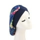 thumbnail image 2 of Impresión Seda Nightcaps Lissom Diseño floral Moda Multicolor Suavidad Headwear Headwrap Turbantes Satin Sleeping Caps Flor verde tibetana Inevent AP008220-05, 2 of 6