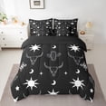 thumbnail image 2 of Manfei Rustic Bull Skull 7-Piece Bedding Comforter Set,Desert Plant Cactus King Bedding Sets,Sun Moon Pattern Bed Sheets For Men Women,Microfiber Bedroom Decor Reversible, 2 of 8