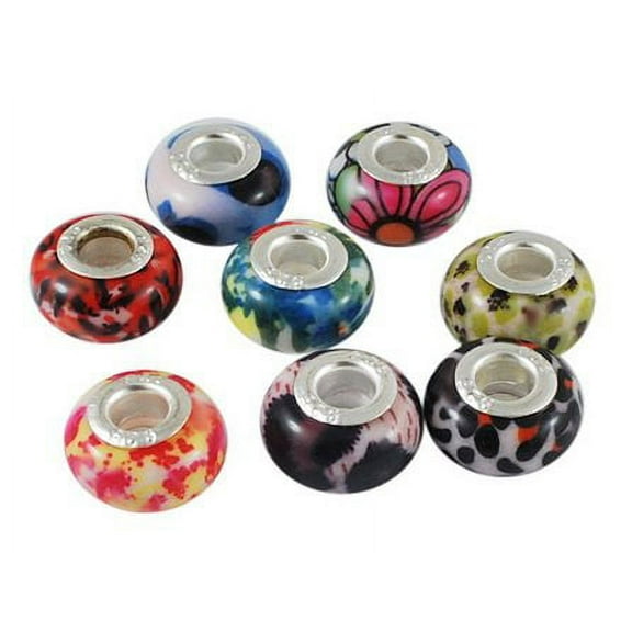 Buckets of Beads Pack of 10 Assorted Colorful Resin Charms