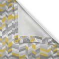 thumbnail image 4 of Ambesonne Vintage Valance Pack of 2, Home Style Zig Zag, 54"X18", Grey Yellow, 4 of 5