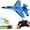 Blue, variant on Leutsin Remote Control Airplane - Gravity Glider Foam RC Fighter 360° Remote Control Glider Airplanes with Lights Airplane Model Beginner Hobby RC Plane for Outdoor Ideal Holiday Gifts (Yellow)
