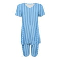 thumbnail image 4 of Blusas para las Mujeres Casual Impreso Cuello en V Manga Corta Blusa Pantalones Cortos, Conjuntos de Ropa para las Mujeres, 4 of 5
