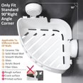 thumbnail image 4 of Rack Clearance! Kaireo, Corner Shower Caddy Suction Cup & Soap Holder No Drilling One Second Installation Removable Shower Caddy Basket Powerful Shower Organizer Shower Shelf Bathroom White, 4 of 6