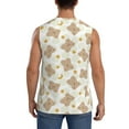 thumbnail image 4 of Goofa Kawaii Bear Printed Men's Sleeveless T-Shirt - Athletic Gym Workout Tank Top for Men - Moisture-Wicking, UPF 30+ Quick-Dry Muscle Tee-Medium, 4 of 8