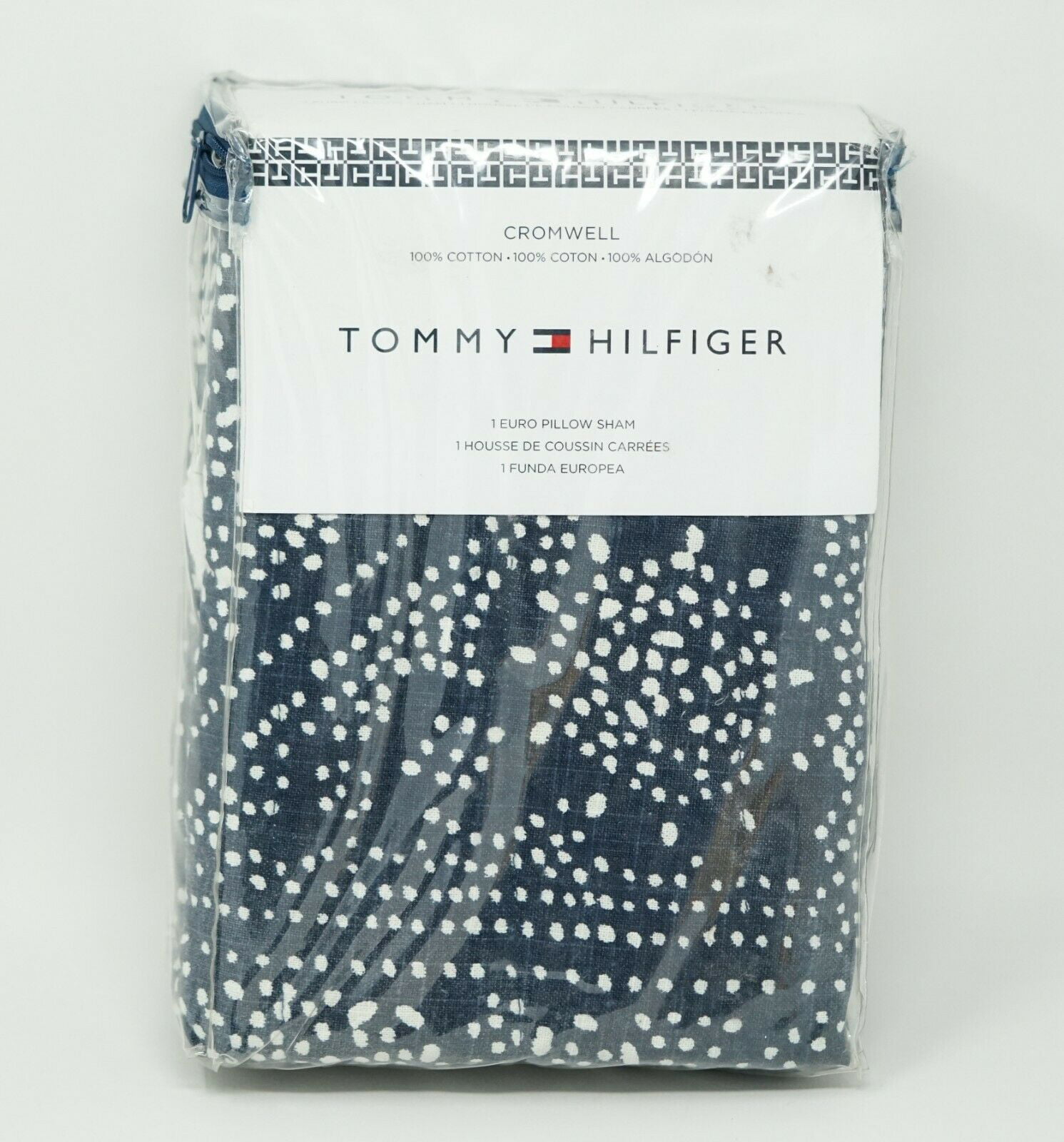 Tommy Hilfiger Bedding Cromwell Dotted Pillow Sham - EURO - Navy ...
