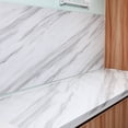 thumbnail image 2 of PTOOTP - 1 rollo de adhesivo de mármol para pared, para encimera de cocina, muebles, bricolaje, papel pintado autoadhesivo (blanco), 2 of 7