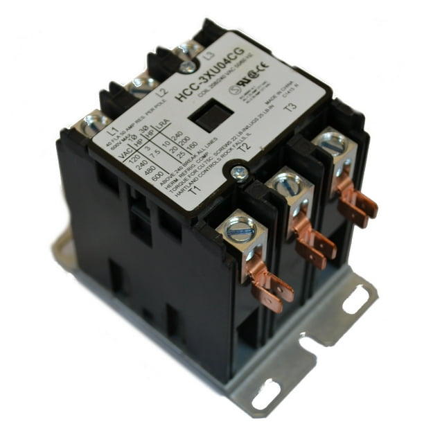 Hartland Controls Coil Contactor Relay 3 Pole 40FLA 50 Amp 240VAC