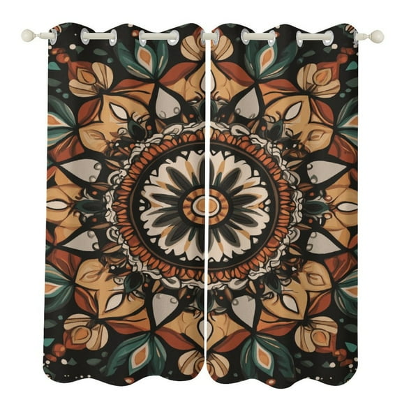 Bohemian Mandala (48) 2 Panels 3D Printing Pattern Curtain for Bedroom Living Room Kitchen Window Decoration Home