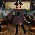 thumbnail image 5 of WOYY Little Girls Off The Shoulder Medieval Dress Bell Sleeve Asymmetrical Swing Dresses, 5 of 6