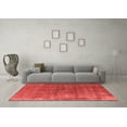 thumbnail image 3 of Ahgly Company Indoor Square Oriental Red Industrial Area Rugs, 3' Square, 3 of 4