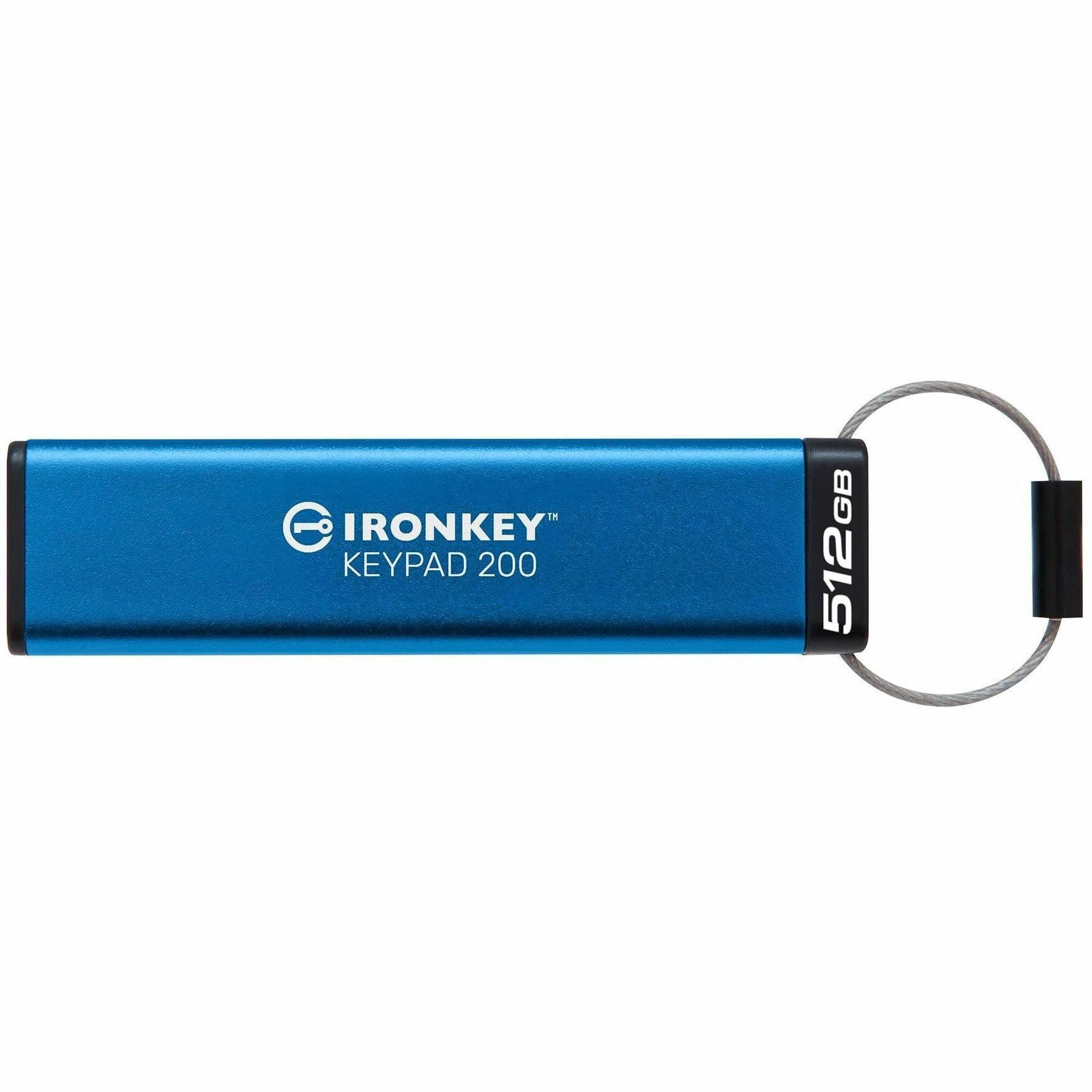 512GB IRONKEY KEYPAD 200 FIPS 140-3 LVL 3 PENDING AES-256 ENCRYPT