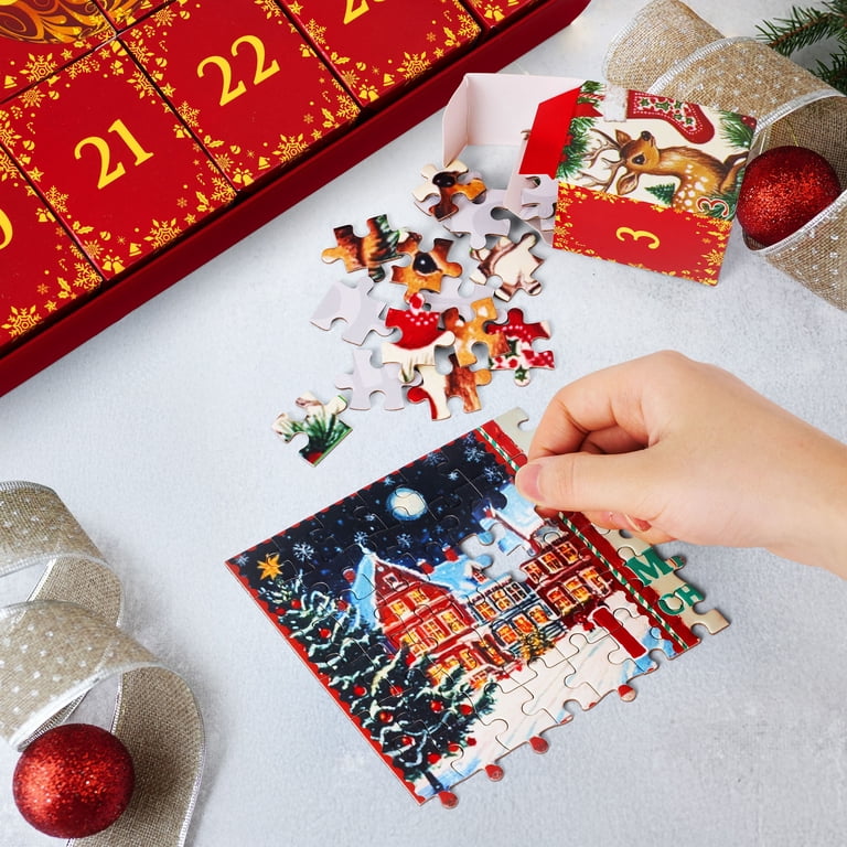 Joyfy 1000 Pcs Christmas Advent Calendar 2026 Puzzle, 24 Days