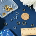thumbnail image 3 of 1 Box 60Pcs Circle Bead Frame Bead Frames Bulk Frame Spacer Beads Beading Frame Round Link Ring Connector Rings for Jewelry Making Accessories DIY Earrings Bracelet Necklaces Supplies, 3 of 6