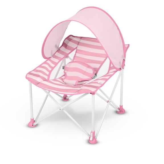 Bright Starts Pop 'N Chill Travel Seat, Pink Stripe