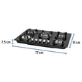 thumbnail image 3 of Parrilla de gas empotrable Foset PAGA-5EV 5 Quemadores Vidrio, 3 of 3
