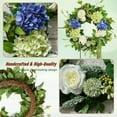 thumbnail image 4 of TETOU 23" Hydrangea Wreaths, Artificial Floral and Seasonal Wreath, Spring Wreaths for Front Door Outdoor Indoors Winter Valentine, 4 of 8