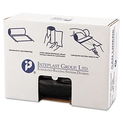 High-Density Commercial Can Liners Value Pack, 60 Gal, 19 Microns, 43" X 46", Black, 150/carton | Bundle of 5 Cartons