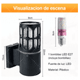 thumbnail image 4 of Lampara De Pared Interior Y Exterior Focos Led Moderna Luz negro, 4 of 5