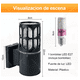 thumbnail image 3 of Lampara De Pared Interior Y Exterior Focos Led Moderna Luz negro, 3 of 5
