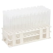 Kit, With White Plastic Well Rack, 60 each 16x150mm Plastic PS Tubes and 16mm Natural Flange Caps (Each) Karter Scientific 402I2