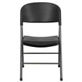 thumbnail image 5 of Flash Furniture 6 Pack HERCULES Series 330 lb. Capacity Black Plastic Folding Chair with Charcoal Frame, 5 of 12