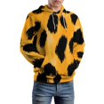 thumbnail image 5 of Leopard Print Pattern Men's Women Vintage 3D Hooded Sweatshirt - All-Season Loose Fit Streetwear, 5 of 6