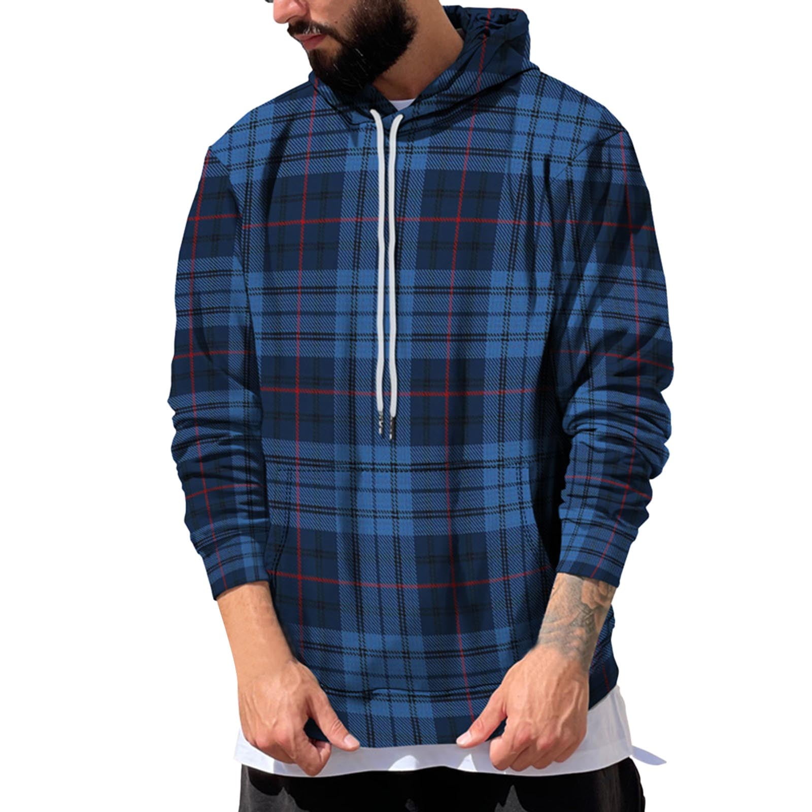 toraway Mens Sweatshirts Crewneck Big and Tall Winter Men's Fall