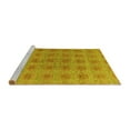 thumbnail image 2 of Ahgly Company Machine Washable Indoor Rectangle Abstract Yellow Modern Area Rugs, 4' x 6', 2 of 4