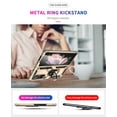 thumbnail image 2 of Dteck for Samsung Galaxy Z Fold 3 Case with Built in Metal Plate on Back Stand Ring [Kickstand Feature] Magnet Leather Phone Cover for Men 2021 (Gold), 2 of 7