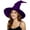 S-purple, variant on Women's Witch Hat Adult Ruched for Halloween Costume Accessories