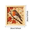 thumbnail image 4 of No-Sew Kinusaiga Fabric Art Kit, DIY Relaxing Handmade Art Project for Adults, Textile Craft Wall Decor Craft, Halloween Christmas Fall Gifts,Brown Bird, 4 of 6