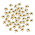 thumbnail image 1 of 50 horquillas de flores artificiales de plumeria, accesorios para gorros, pétalos, decoración artesanal hawaiana, frangipani de espuma blanca para el Diámetro 7 cm, 1 of 8