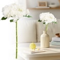 thumbnail image 2 of Artificial Hydrangea Bouquet, Wedding Floral Centerpiece, Home Party Flowers, Real Touch Latex Flowers, Long Stem Artificial Hydrangea, Faux Flowers for Wedding, Office Floral Decor, 2 of 5