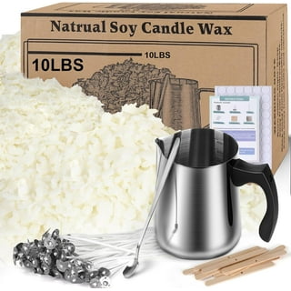 Hearth & Harbor Soy Candle Making Kit - 12.4oz Natural Soy Candle Wax for Candle Making, Electric Candle Wax Melting Pot, 900ml Stainless Steel Pot