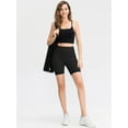thumbnail image 4 of LOMGXIU Womens 6" High Waist Yoga Shorts - Tummy Control, Deep Pockets for Biking, Running & Workouts, 4 of 7