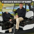 thumbnail image 5 of Renewold Golf Cart Seat Cover with 4 Pockets Sweat Absorption Comfortable Golf Cart Seat Towel Blanket Easy to Install Washable for Women Men, Deer American Flag Camo, 5 of 7