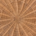 thumbnail image 5 of bali & pari Palm Scallop Natural Rattan Ottoman with Cushion, 5 of 6