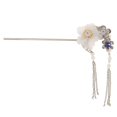 thumbnail image 3 of Retro Floral Tassel Bead cabellero Palillo Horquilla Chino Japonés - Blanco Fernando Palo chino antiguo del pelo, 3 of 8