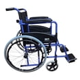thumbnail image 3 of Silla De Ruedas 18" Respaldo Abatible Descansapies Desmontables Azul, 3 of 10
