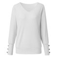 thumbnail image 2 of Aayomet Cardigan for Women Fall Women's Cute Sweaters Pullover Lace Crochet Knit Puff Sleeve Crewneck Loose Business Casual Fall 2023 Dressy Tops,White S-XXL, 2 of 4