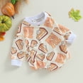 thumbnail image 3 of Okbabeha Newborn Baby Girl Boy Halloween Outfit Pumpkin Sweatshirt Oversized Bubble Romper Onesie Infant Fall Clothes, 3 of 7